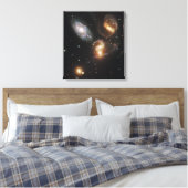 Stephan's Quintet Galaxies (Hubble Telescope) Canvas Afdruk (Insitu (Slaapkamer))