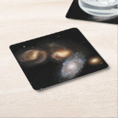 Stephan's Quintet Galaxies Kartonnen Onderzetters (Schuin)