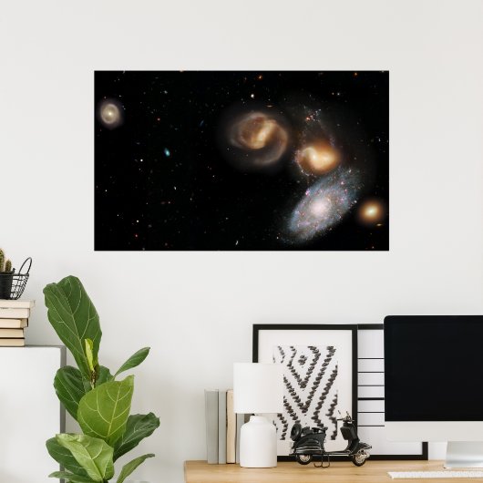 Stephan's Quintet Galaxies Poster (Thuiskantoor)