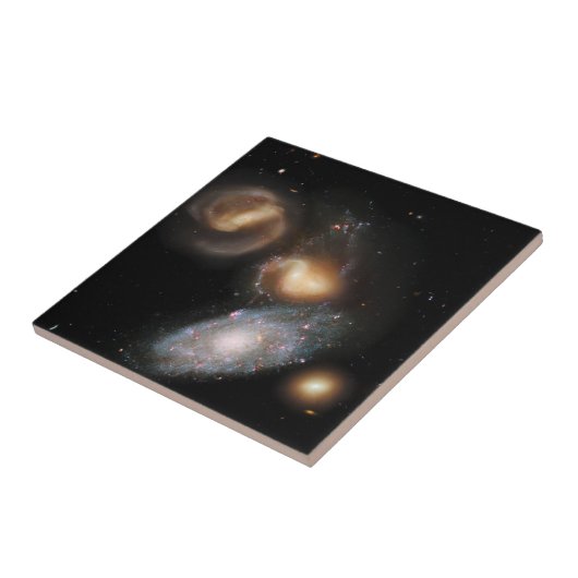 Stephan's Quintet Galaxies Tegeltje (Zijkant)