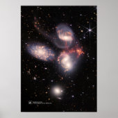 Stephan's Quintet, Hickson Compact Group 92 (JWST) Poster (Voorkant)