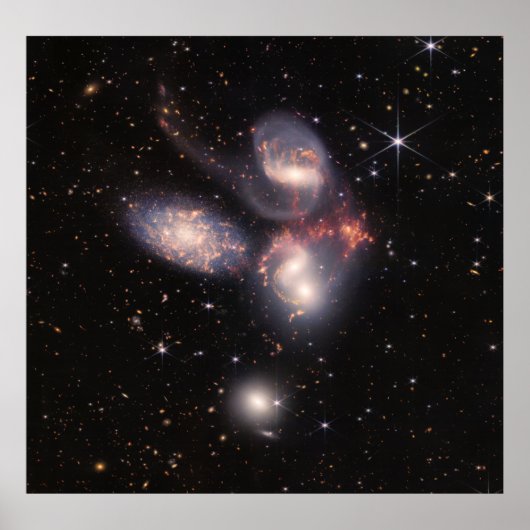 Stephan's Quintet (samengesteld Afbeelding) Poster (Voorkant)