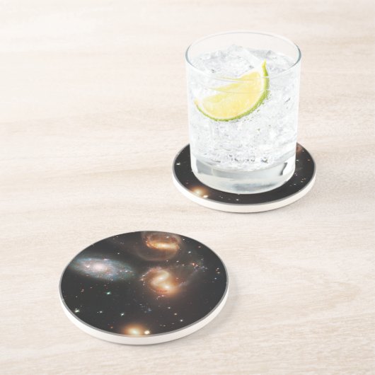 Stephans Quintet Zandsteen Onderzetter (Zijkant)