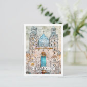 Stephansdom Vienna Oostenrijk Travel Place Waterve Briefkaart (Staand voorkant)