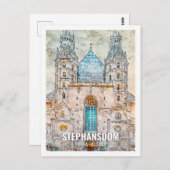Stephansdom Vienna Oostenrijk Travel Place Waterve Briefkaart (Voorkant / Achterkant)