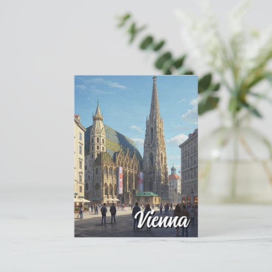 Stephansplatz Wenen Oostenrijk Reizen Briefkaart (Staand voorkant)