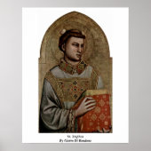 Stephen by Giotto di Bondone Poster (Voorkant)