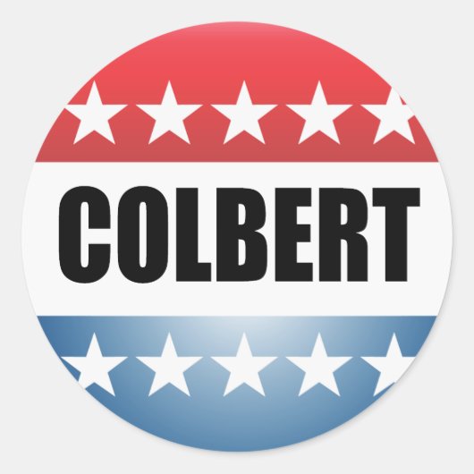 STEPHEN COLBERT RONDE STICKER (Voorkant)