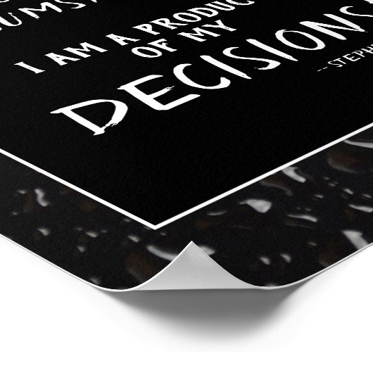 Stephen Covey Motivatie Citaat zwart-wit Poster (Hoek)