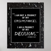 Stephen Covey Motivatie Citaat zwart-wit Poster (Voorkant)