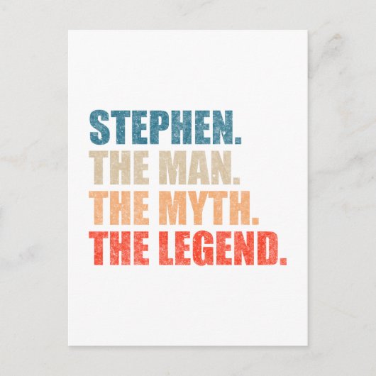 Stephen De Man De Mythe De Legende Briefkaart (Voorkant)