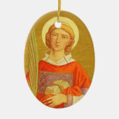 Stephen de Proto-Martyr (PM 08), dubbel Afbeelding Keramisch Ornament (Voorkant)