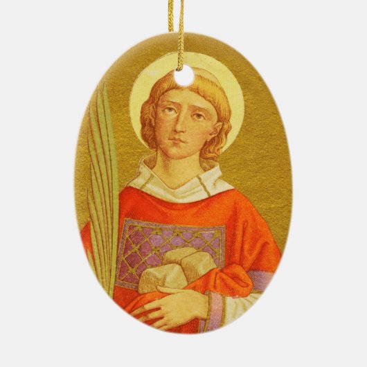 Stephen de Proto-Martyr (PM 08), dubbel Afbeelding Keramisch Ornament (Achterkant)