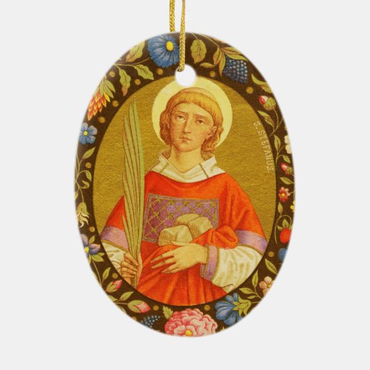 Stephen de Proto-Martyr (PM 08), dubbel Afbeelding Keramisch Ornament (Achterkant)