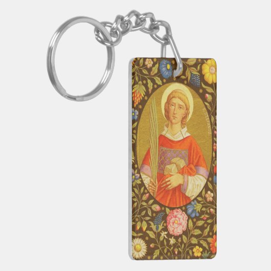Stephen de Proto-Martyr (PM 08), dubbel Afbeelding Sleutelhanger (Voorkant Links)