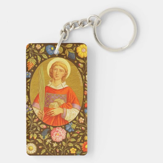 Stephen de Proto-Martyr (PM 08), dubbel Afbeelding Sleutelhanger (achterkant)