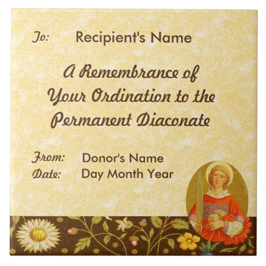 Stephen de Proto-Martyr (PM 08) Tegeltje (Voorkant)