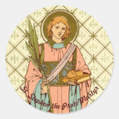 Stephen de Proto-Martyr (RLS 17) Ronde Sticker (Voorkant)