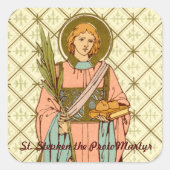 Stephen de Proto-Martyr (RLS 17) Vierkante Sticker (Voorkant)