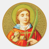 Stephen de Proto-Martyr (SNV 26) Ronde Sticker (Voorkant)