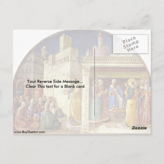 Stephen en St.Lawrence van Fra Angelico Briefkaart (Achterkant)