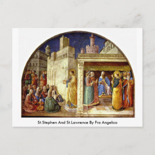 Stephen en St.Lawrence van Fra Angelico Briefkaart