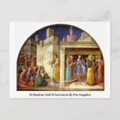 Stephen en St.Lawrence van Fra Angelico Briefkaart (Voorkant)