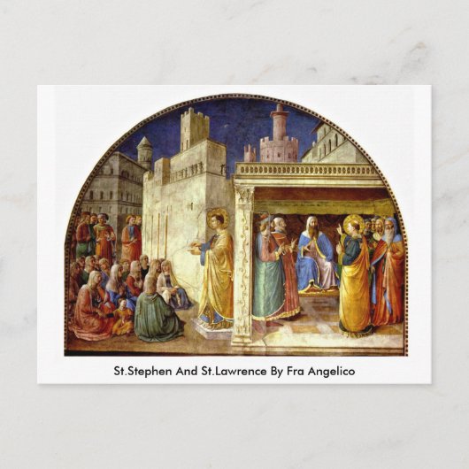 Stephen en St.Lawrence van Fra Angelico Briefkaart (Voorkant)