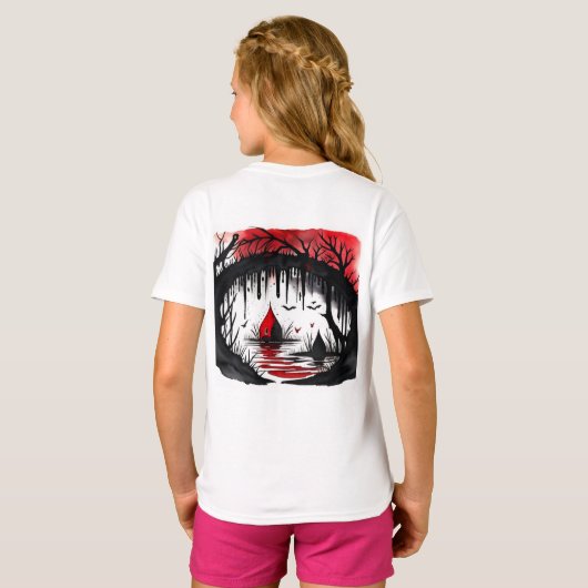 Stephen gimmel stijl, ontwerp, aquarelle, aquarell t-shirt (Achterkant volledig)