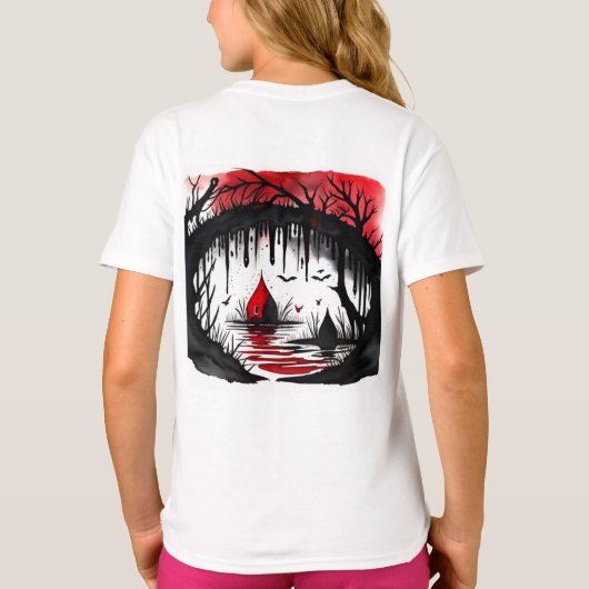 Stephen gimmel stijl, ontwerp, aquarelle, aquarell t-shirt (Achterkant)