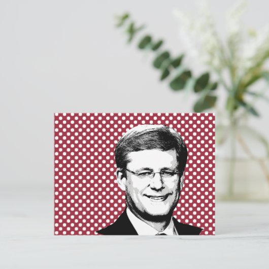 Stephen Harper Briefkaart (Staand voorkant)