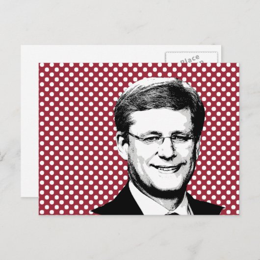 Stephen Harper Briefkaart (Voorkant / Achterkant)