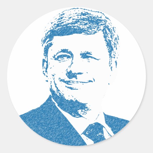 Stephen Harper Logo Ronde Sticker (Voorkant)
