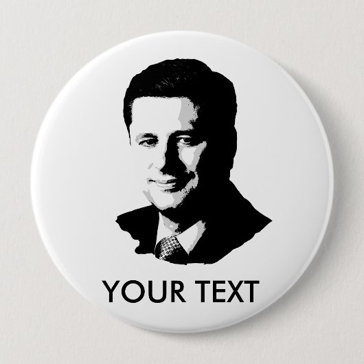 Stephen Harper Ronde Button 4,0 Cm (Voorkant)