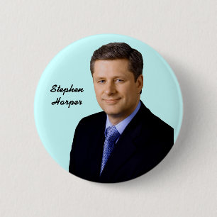 Stephen Harper Ronde Button 5,7 Cm