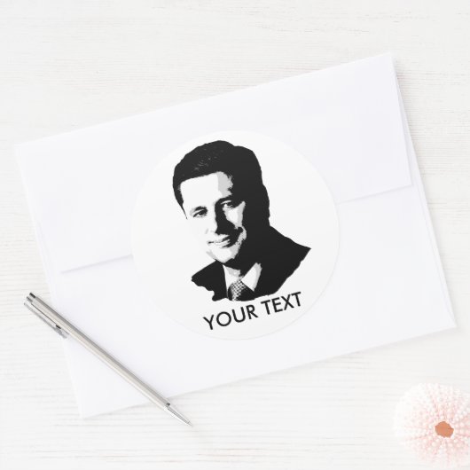 Stephen Harper Ronde Sticker (Envelop)