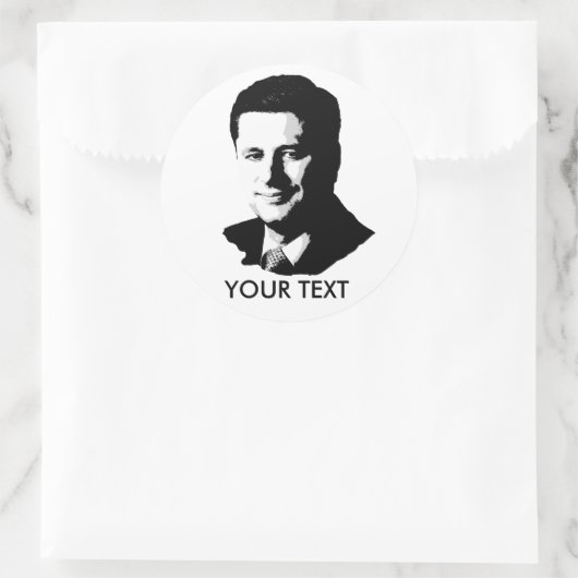 Stephen Harper Ronde Sticker (Tas)
