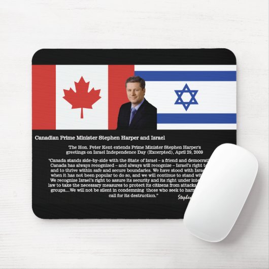 Stephen Harper spreekt over Israël Muismat (Met muis)