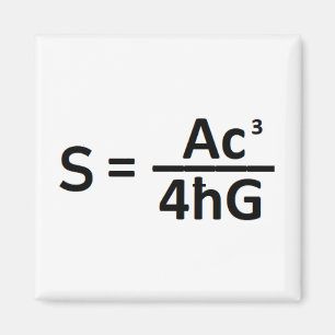 Stephen Hawkin Black Hole Entropy Formula Magnet
