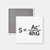 Stephen Hawkin zwart gat entropie formule magneet (Voorkant / Achterkant)