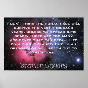 Stephen Hawking citaat Ruimteposter Poster