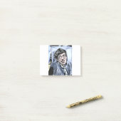 Stephen Hawking foto. Post-it® Notes (Op bureau)