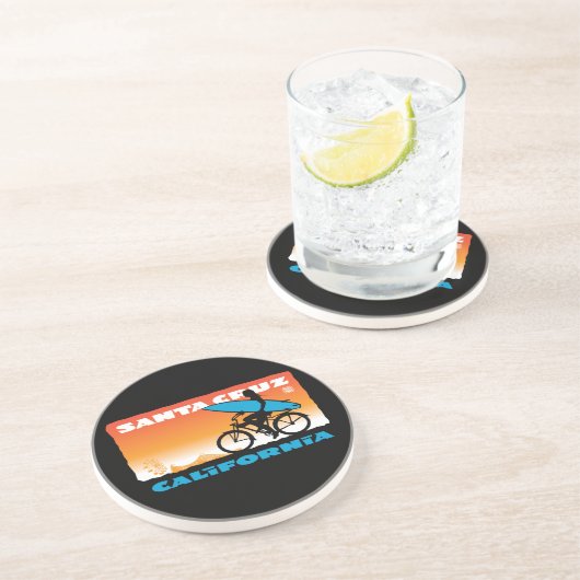 Stephen Hosmer's Surfer Girl Sinaasappel Zandsteen Onderzetter (Zijkant)