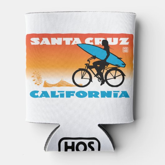 Stephen Hosmer's Surfer Meisje Sinaasappel Blikjeskoeler (Voorkant)