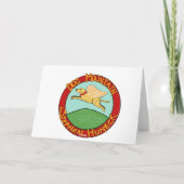 Stephen Huneck "KerstCaroling"-Wenskaart Feestdagen Kaart (Achterkant)