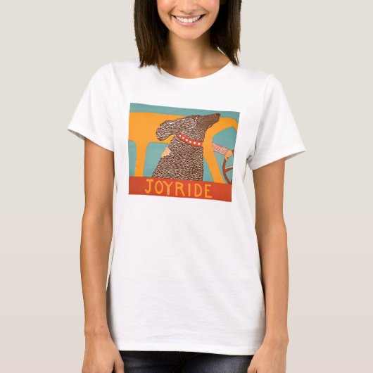 Stephen Huneck t-shirt Joyride met Chocolate Lab (Voorkant)