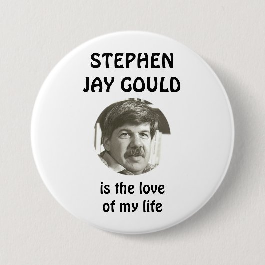 stephen jay gould is de liefde van mijn levenspin ronde button 7,6 cm (Voorkant)