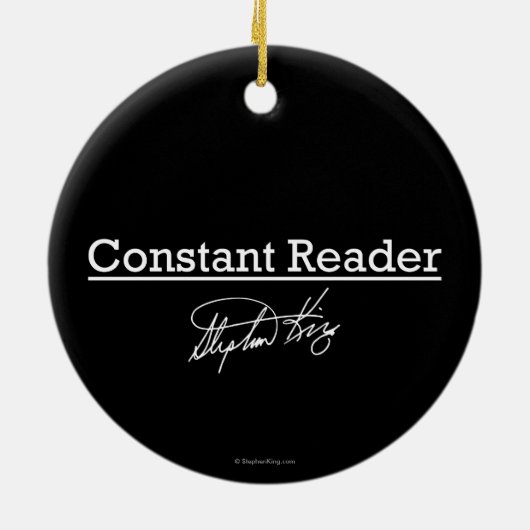 Stephen King, Constant Reader Keramisch Ornament (Achterkant)