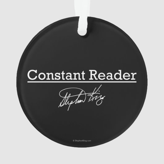 Stephen King, Constant Reader Ornament (achterkant)