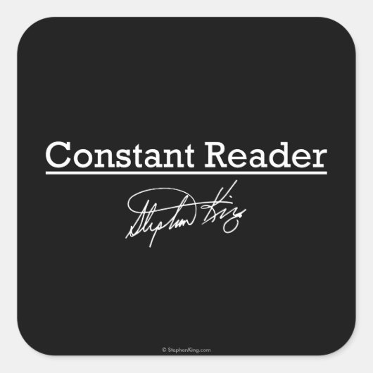 Stephen King, Constant Reader Vierkante Sticker (Voorkant)